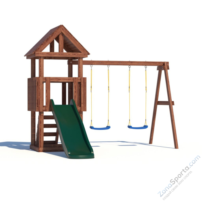 Детская площадка CustWood Junior Color JC1 с деревянной крышей Детская площадка CustWood Junior Color JC1 с деревянной крышей