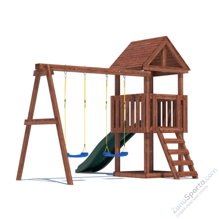 Детская площадка CustWood Junior Color JC1 с деревянной крышей Детская площадка CustWood Junior Color JC1 с деревянной крышей