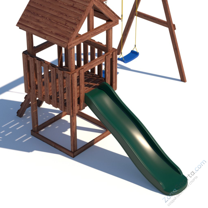 Детская площадка CustWood Junior Color JC1 с деревянной крышей Детская площадка CustWood Junior Color JC1 с деревянной крышей