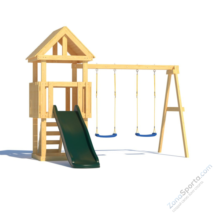 Детская площадка CustWood Junior J1 с деревянной крышей Детская площадка CustWood Junior J1 с деревянной крышей