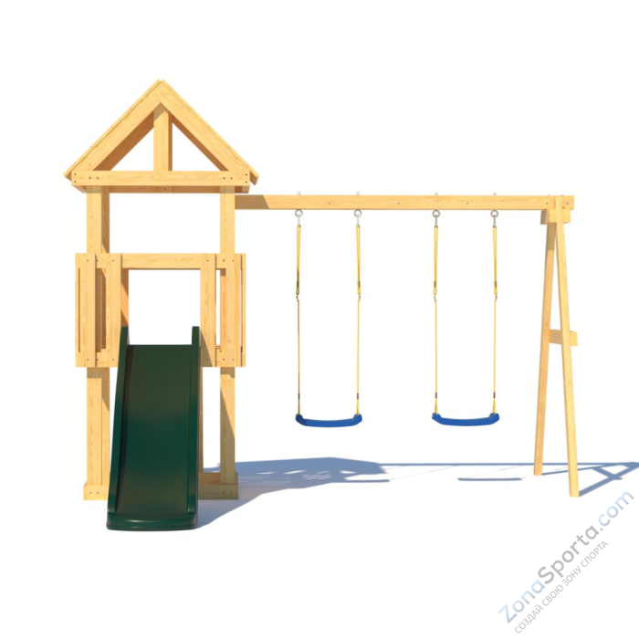 Детская площадка CustWood Junior J1 с деревянной крышей Детская площадка CustWood Junior J1 с деревянной крышей