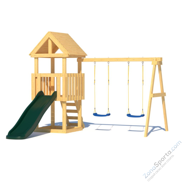 Детская площадка CustWood Junior J1 с деревянной крышей Детская площадка CustWood Junior J1 с деревянной крышей