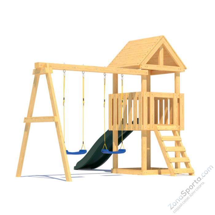 Детская площадка CustWood Junior J1 с деревянной крышей Детская площадка CustWood Junior J1 с деревянной крышей