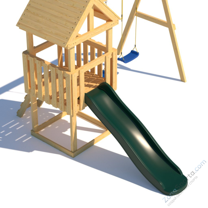 Детская площадка CustWood Junior J1 с деревянной крышей Детская площадка CustWood Junior J1 с деревянной крышей