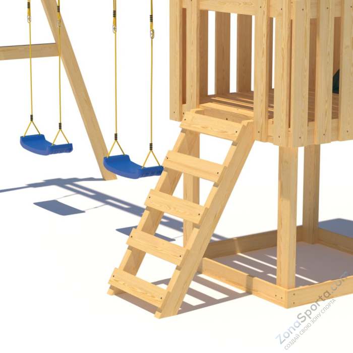 Детская площадка CustWood Junior J1 с деревянной крышей Детская площадка CustWood Junior J1 с деревянной крышей