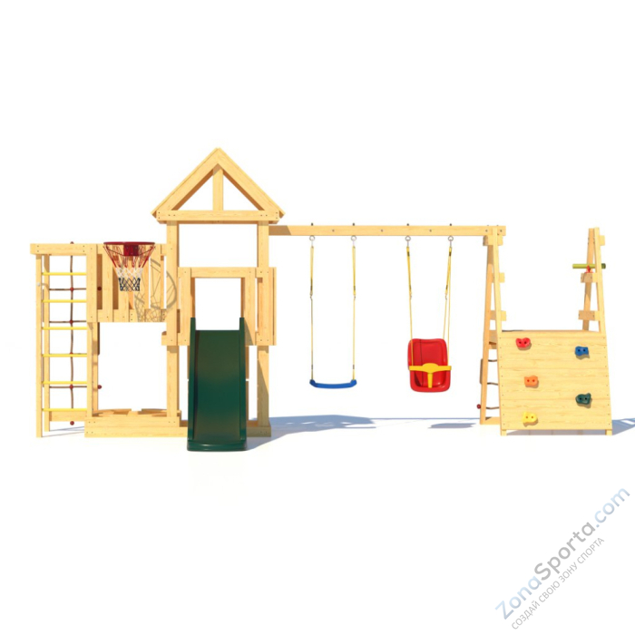 Детская площадка CustWood Junior J15 с деревянной крышей