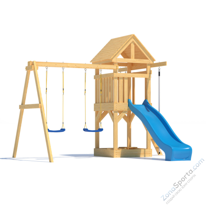Детская площадка CustWood Scout S1 с деревянной крышей Детская площадка CustWood Scout S1 с деревянной крышей