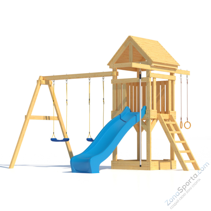 Детская площадка CustWood Scout S1 с деревянной крышей Детская площадка CustWood Scout S1 с деревянной крышей