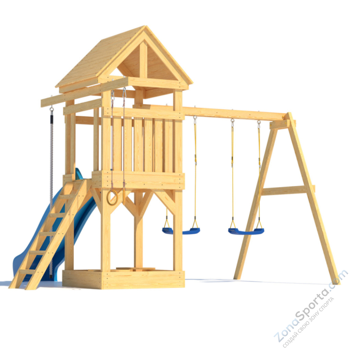Детская площадка CustWood Scout S1 с деревянной крышей Детская площадка CustWood Scout S1 с деревянной крышей