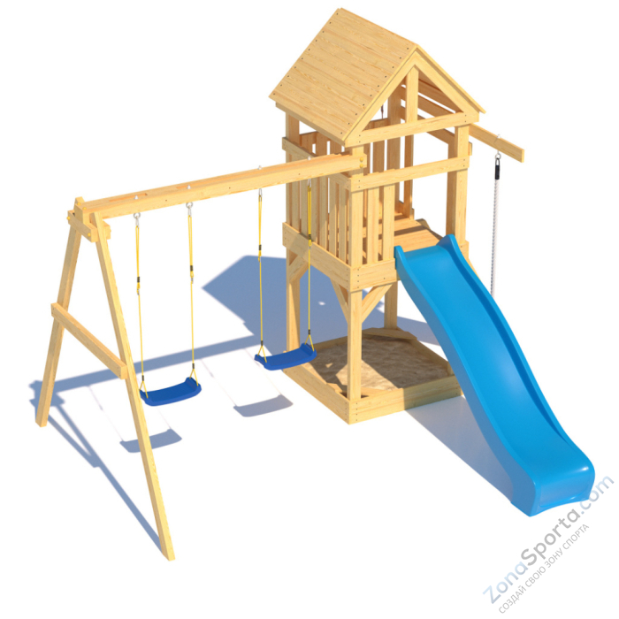 Детская площадка CustWood Scout S1 с деревянной крышей Детская площадка CustWood Scout S1 с деревянной крышей