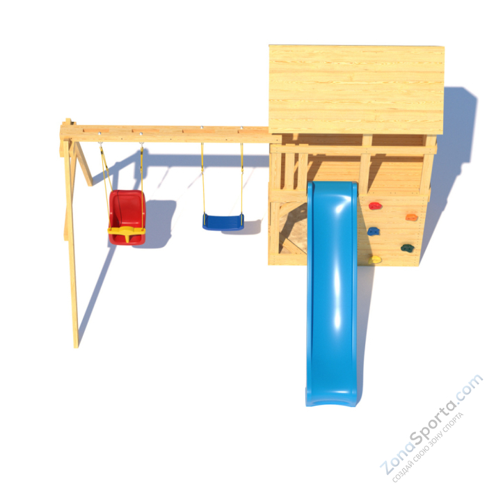 Детская площадка CustWood Scout S3+ с деревянной крышей  Детская площадка CustWood Scout S3+ с деревянной крышей