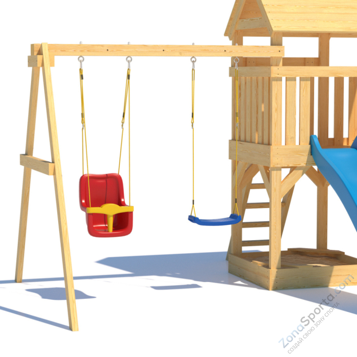 Детская площадка CustWood Scout S3+ с деревянной крышей  Детская площадка CustWood Scout S3+ с деревянной крышей