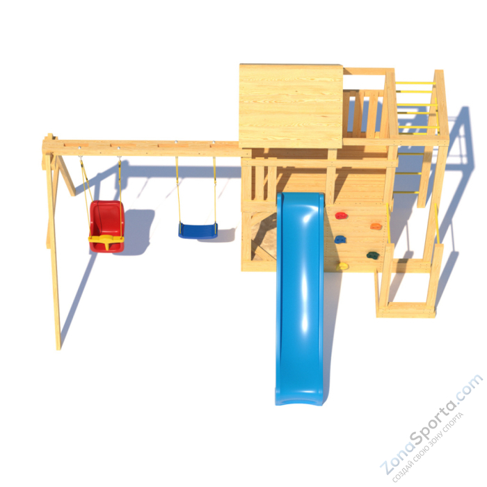 Детская площадка CustWood Scout S5 с деревянной крышей  Детская площадка CustWood Scout S5 с деревянной крышей