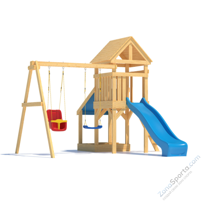 Детская площадка CustWood Scout S6 с деревянной крышей Детская площадка CustWood Scout S6 с деревянной крышей