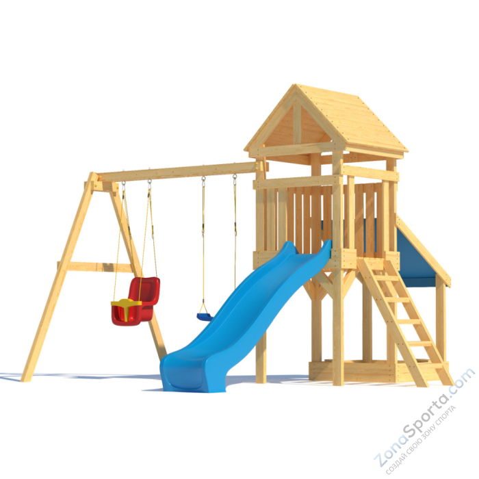 Детская площадка CustWood Scout S6 с деревянной крышей Детская площадка CustWood Scout S6 с деревянной крышей
