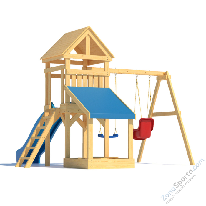 Детская площадка CustWood Scout S6 с деревянной крышей Детская площадка CustWood Scout S6 с деревянной крышей