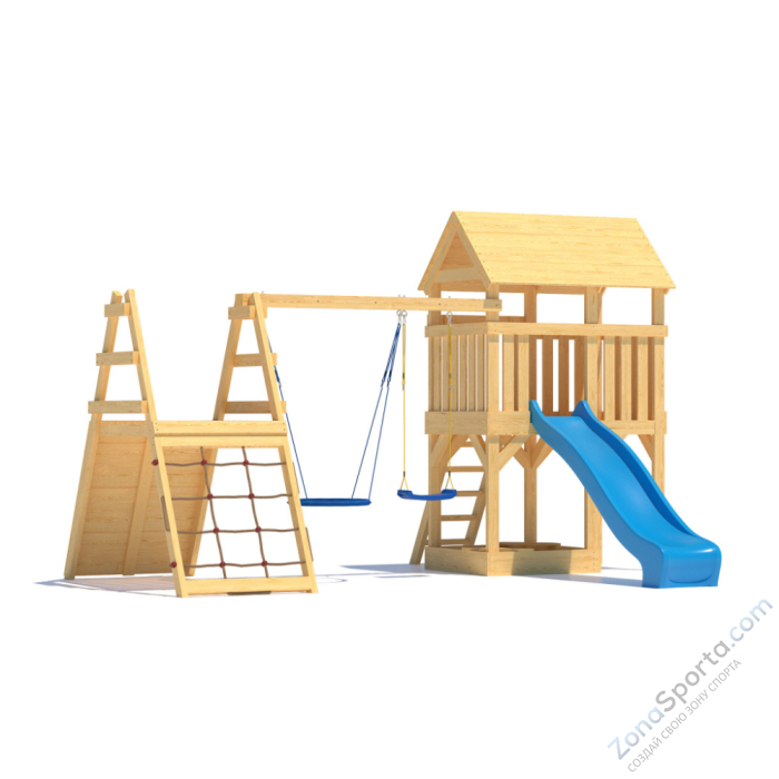 Детская площадка CustWood Scout S8+ с большой деревянной крышей Детская площадка CustWood Scout S8+ с большой деревянной крышей