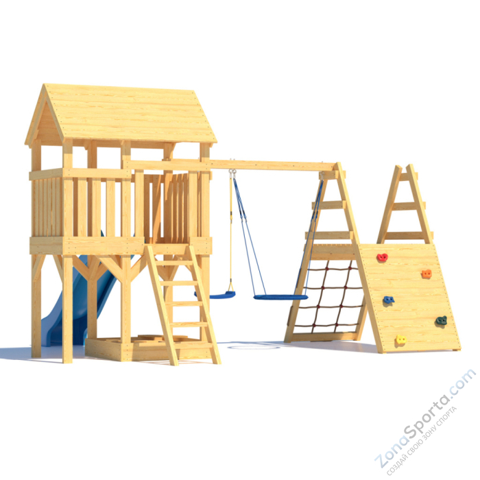 Детская площадка CustWood Scout S8+ с большой деревянной крышей Детская площадка CustWood Scout S8+ с большой деревянной крышей