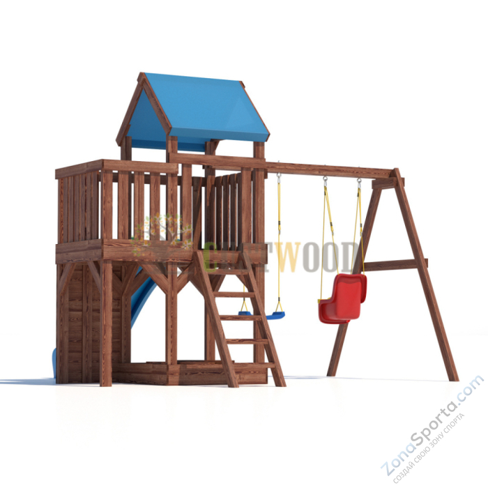 Детская деревянная игровая площадка для улицы дачи CustWood Scout SC3 Детская деревянная игровая площадка для улицы дачи CustWood Scout SC3