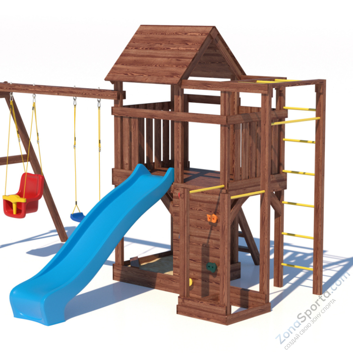 Детская площадка CustWood Scout SC5 с деревянной крышей Детская площадка CustWood Scout SC5 с деревянной крышей