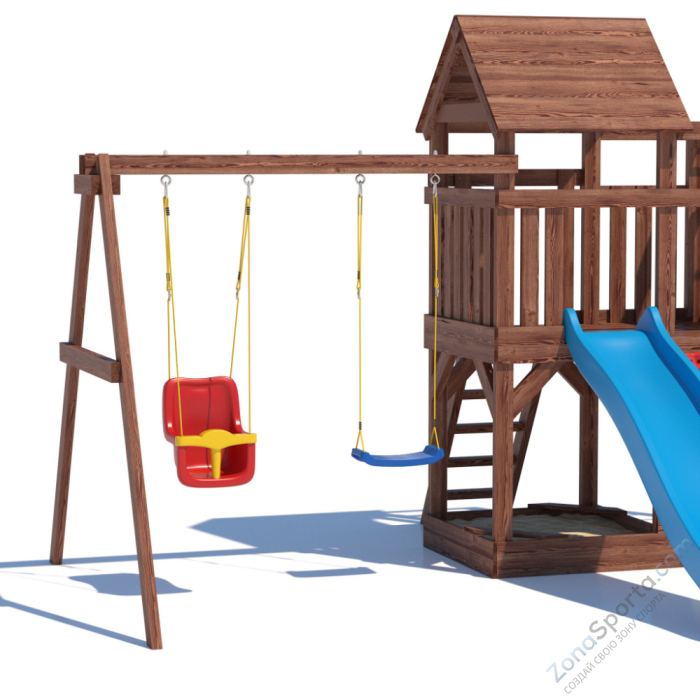 Детская площадка CustWood Scout SC5 с деревянной крышей Детская площадка CustWood Scout SC5 с деревянной крышей