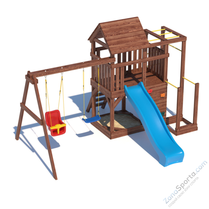 Детская площадка CustWood Scout SC5 с деревянной крышей Детская площадка CustWood Scout SC5 с деревянной крышей