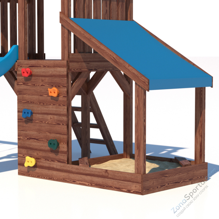 Детская площадка CustWood Scout SC7+ с большой деревянной крышей Детская площадка CustWood Scout SC7+ с большой деревянной крышей