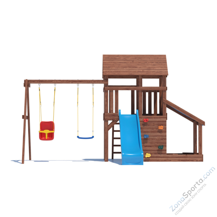 Детская площадка CustWood Scout SC7+ с большой деревянной крышей Детская площадка CustWood Scout SC7+ с большой деревянной крышей