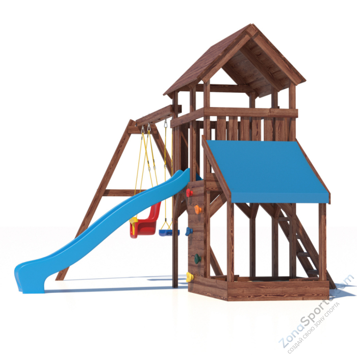 Детская площадка CustWood Scout SC7+ с большой деревянной крышей Детская площадка CustWood Scout SC7+ с большой деревянной крышей