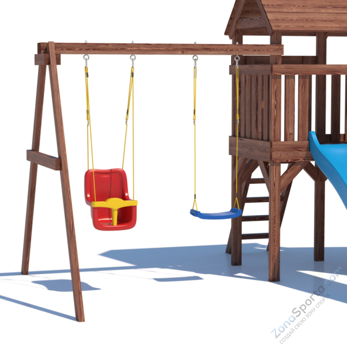 Детская площадка CustWood Scout SC7+ с большой деревянной крышей Детская площадка CustWood Scout SC7+ с большой деревянной крышей