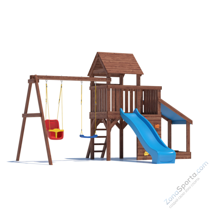 Детская площадка CustWood Scout SC7 с деревянной крышей Детская площадка CustWood Scout SC7 с деревянной крышей
