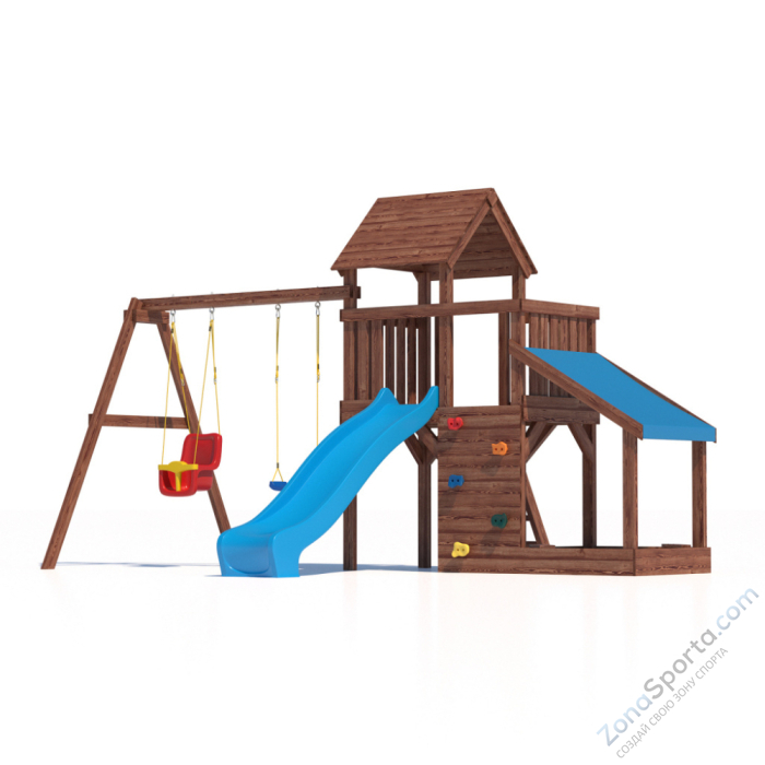Детская площадка CustWood Scout SC7 с деревянной крышей Детская площадка CustWood Scout SC7 с деревянной крышей
