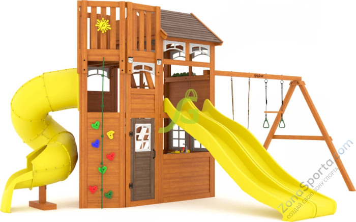Детская площадка IgraGrad Клубный домик 4 Luxe с двумя горками Детская площадка IgraGrad Клубный домик 4 Luxe с двумя горками