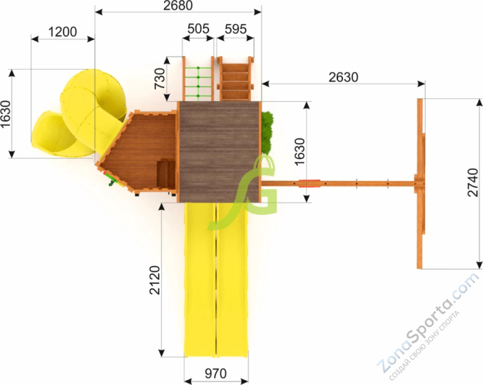 Детская площадка IgraGrad Клубный домик 4 Luxe с двумя горками Детская площадка IgraGrad Клубный домик 4 Luxe с двумя горками