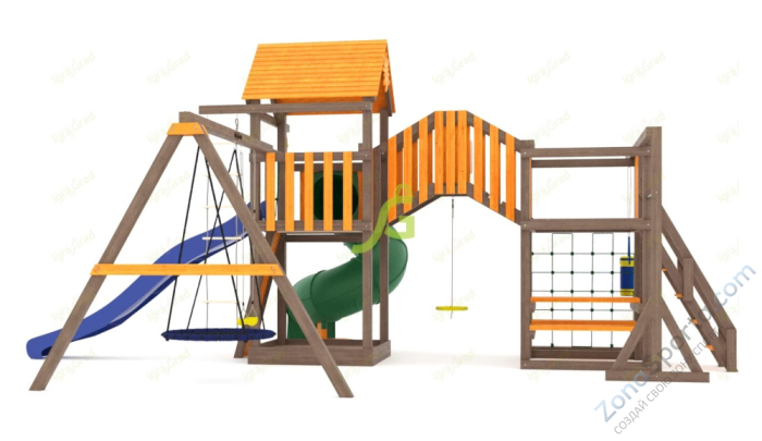 Детская площадка IgraGrad Панда Фани Мостик с трубой Детская площадка IgraGrad Панда Фани Мостик с трубой