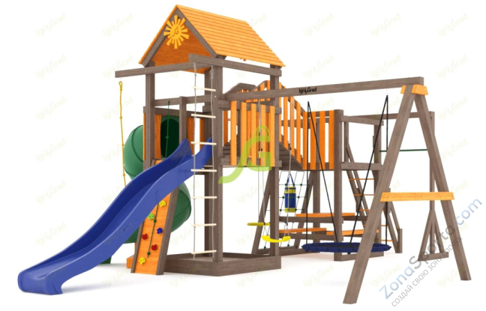 Детская площадка IgraGrad Панда Фани Мостик с трубой Детская площадка IgraGrad Панда Фани Мостик с трубой