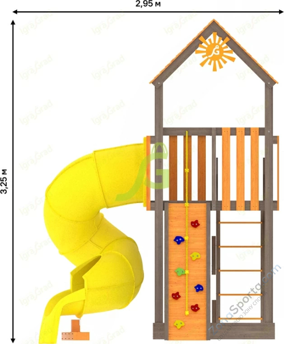 Детская площадка IgraGrad Панда Фани Tower с трубой Детская площадка IgraGrad Панда Фани Tower с трубой