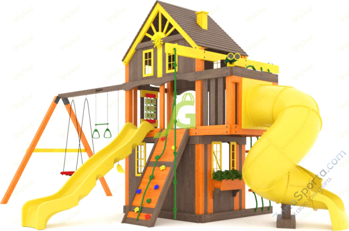 Детская площадка IgraGrad Шато 2 с трубой (Домик) мод.2 Детская площадка IgraGrad Шато 2 с трубой (Домик) мод.2