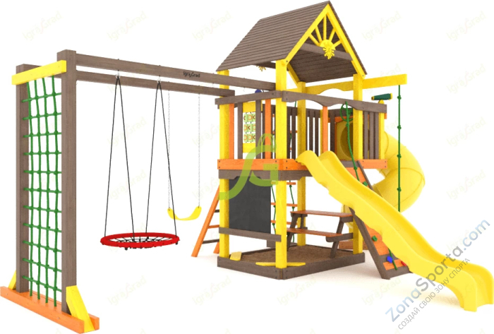 Детская площадка IgraGrad Шато с трубой (Дерево) мод.2 Детская площадка IgraGrad Шато с трубой (Дерево) мод.2