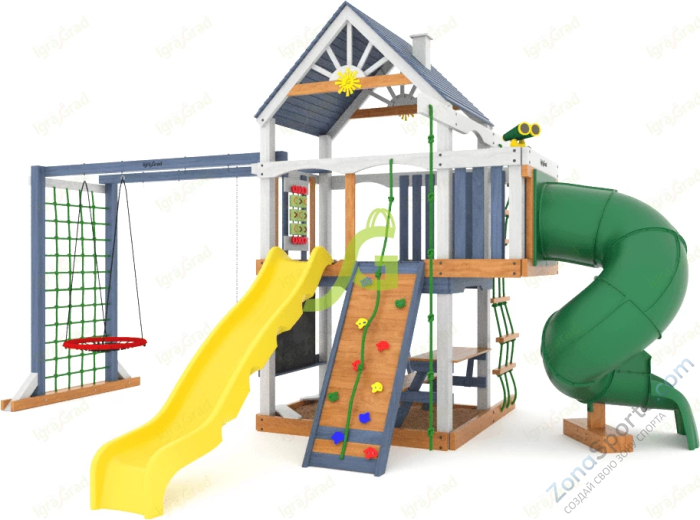 Детская площадка IgraGrad Шато с трубой (Дерево) мод.1 Детская площадка IgraGrad Шато с трубой (Дерево) мод.1