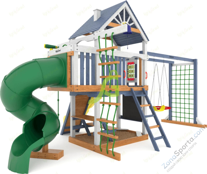 Детская площадка IgraGrad Шато с трубой (Дерево) мод.1 Детская площадка IgraGrad Шато с трубой (Дерево) мод.1