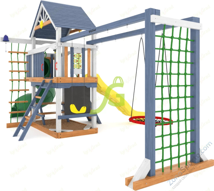 Детская площадка IgraGrad Шато с трубой (Дерево) мод.1 Детская площадка IgraGrad Шато с трубой (Дерево) мод.1