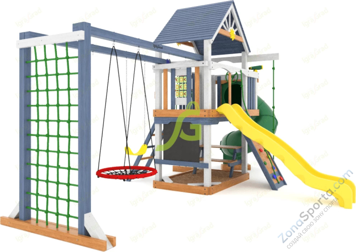 Детская площадка IgraGrad Шато с трубой (Дерево) мод.1 Детская площадка IgraGrad Шато с трубой (Дерево) мод.1