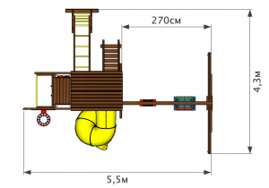 Детская площадка Космо с трубой номер два