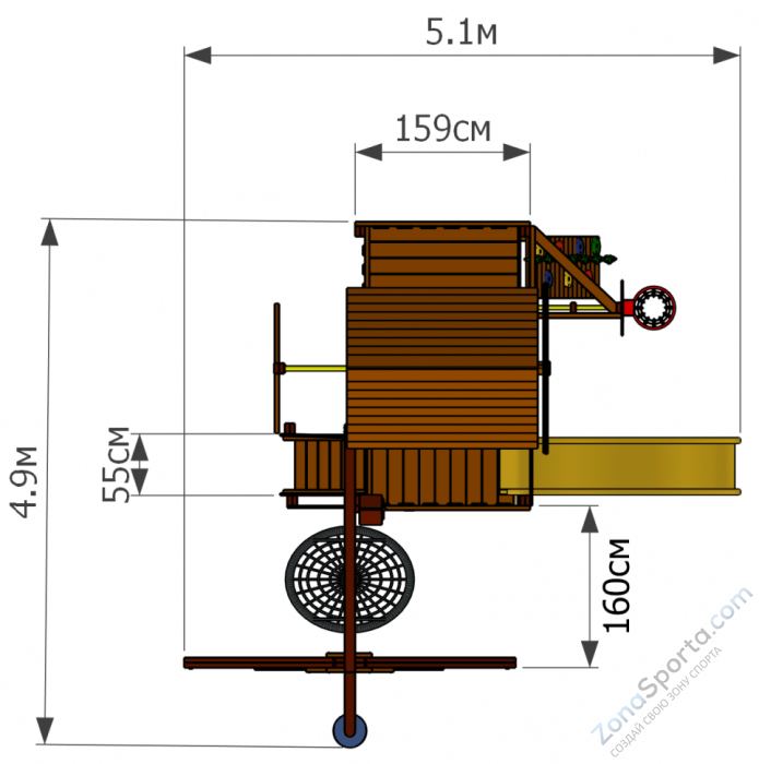 Детская площадка Мельница Marvill 1 игровой колодец Reverso Детская площадка Мельница Marvill 1 игровой колодец Reverso