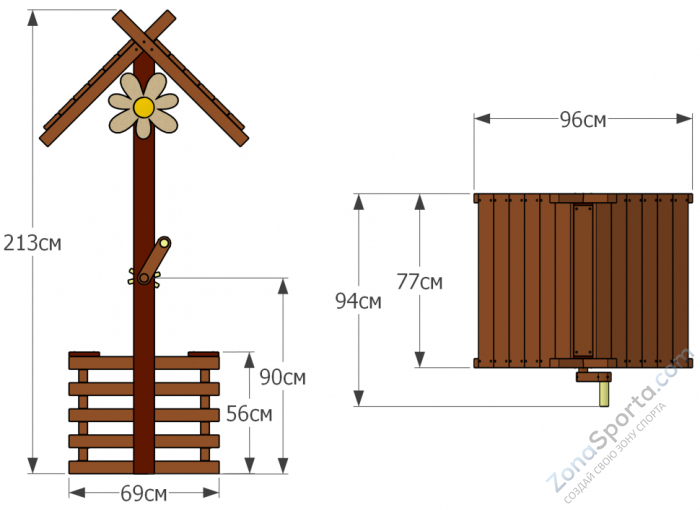 Детская площадка Мельница Marvill 1 игровой колодец Reverso Детская площадка Мельница Marvill 1 игровой колодец Reverso