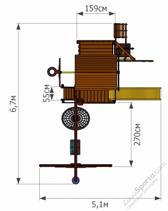 Детская площадка Мельница Marvill 2 игровой колодец Reverso Детская площадка Мельница Marvill 2 игровой колодец Reverso