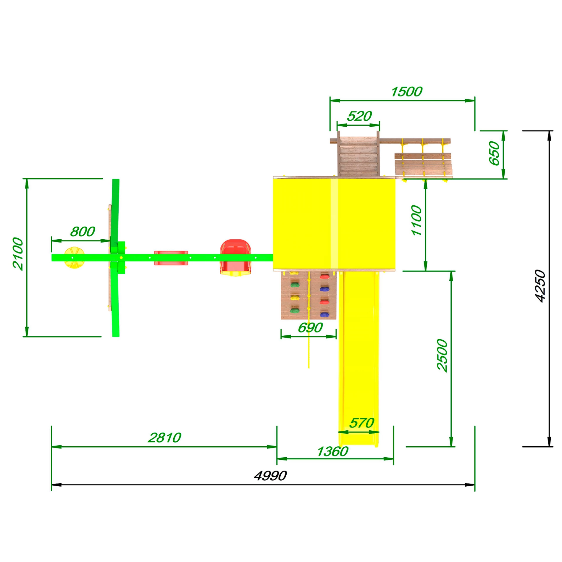 Детская площадка Пикник Элит (зеленый)