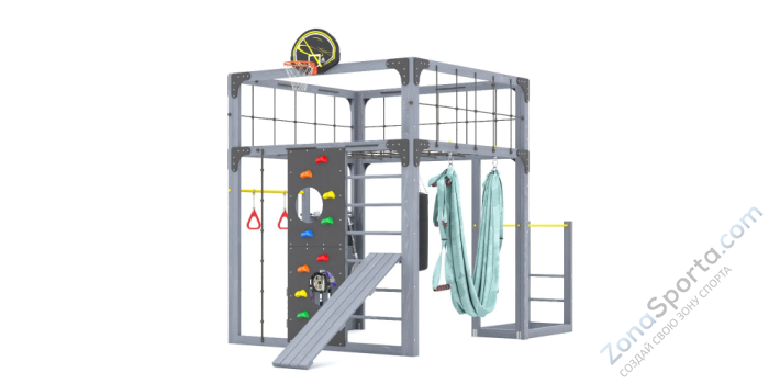 Детская площадка Савушка Куб-1 (Серый) с гамаком для йоги Детская площадка Савушка Куб-1 (Серый) с гамаком для йоги