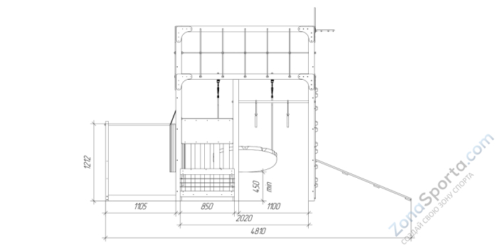 Детская площадка Савушка Куб-1 (Серый) с подушками Детская площадка Савушка Куб-1 (Серый) с подушками